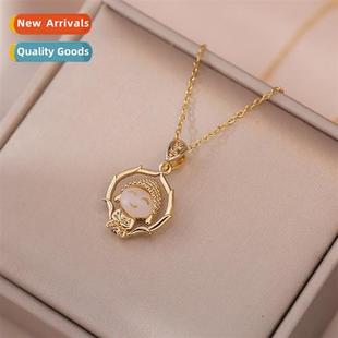 zircia geometric niche Necklace luxury color light female