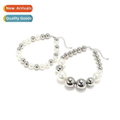 ZA fashi creative multi-layer stacked wear imati pearl orb n