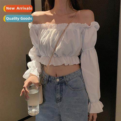 Spring and Summer 2023 new e neck strapless design tops fema