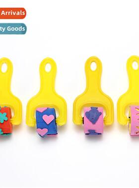 Kindergarten Children Painting Spge Roller Brush Yellow Dood