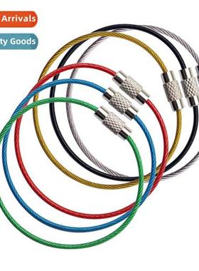 Color encapsulated wire rope keychain key ring stainless ste