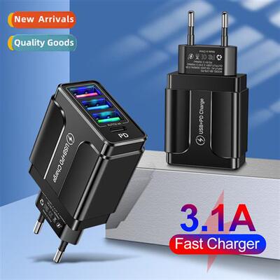 3.1A 3USB+Type-C Charging Head Travel Charger U.S.-Spec, -Sp