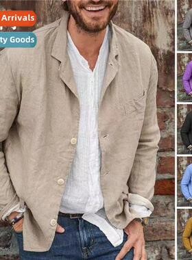 2022 Cott linen su jacket mens spring spring casual loose su