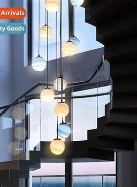 November new wering earth duplex staircase chelier lg pendan