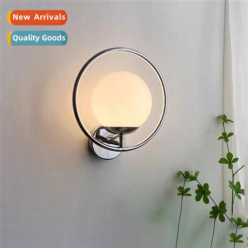 Antique chrome bedside wall lamp Scinavian retro minimalist