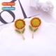 alloy sunflower earrings exquise design senior sweet
