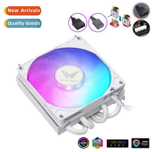 Icefly XC90-39B 5V ARGB Quad Heatpipe Slim Down CPU Cooler H