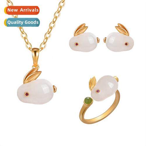 Rabb Hetian Jade Necklace Women Summer Light Luxury Lunar  J
