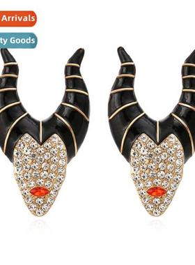 New simple alloy oil drop rhineste earrings retro fashi nd c