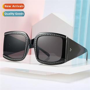 2142 quadrangle large frame sunglasses women 2020 new thick