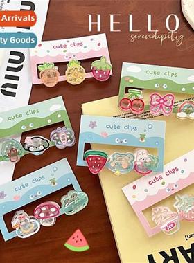 3 pack Korean versi   carto mini grab clip girls small yello