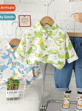 Boys spring  fall set  small children baby boy carto shirt j