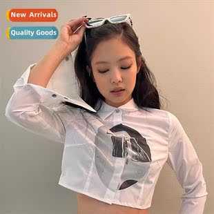 top summe print womens American shirt whe short new 2023