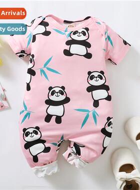 ins baby spring  fall  2022 new n baby girl pa print e- paja