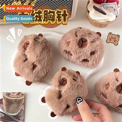 Cute plush carto puffer fish doll brooch girl backpack clos