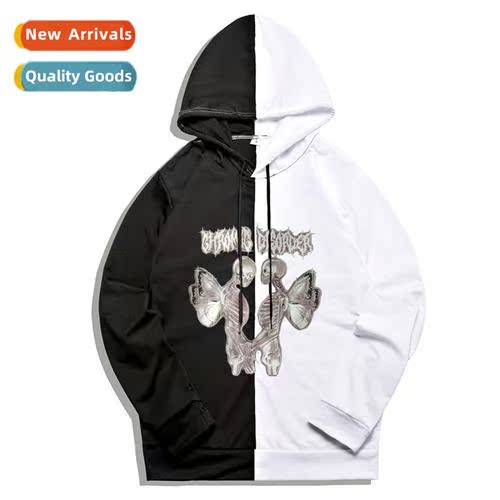 Diablo punk style Y2Y butterfly skull men  women printed spl