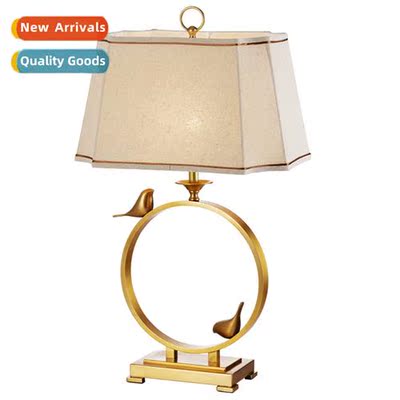 American electroplating bird creative table lamp circle bedr