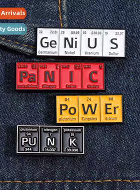 Creative Periodic Table  Chemical Elements Brooch Persalized