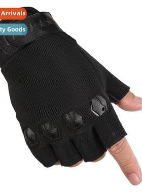 Tactical Gloves Outdoor Riding Half Finger Fness Gloves Blac