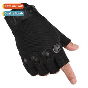 Tactical Gloves Outdoor Riding Half Finger Fness Gloves Blac