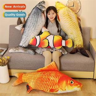 fish simulati red carp touch Creative clown pillow