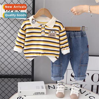 Boys fall striped new sweater two- set  n infants  toddlers