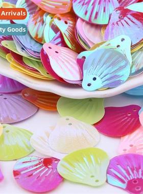 18mm shell-shaped sequins fish scale beads colorful fan-shap