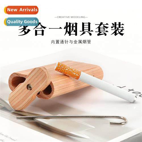Wood box ceramic pipeWood box cleaning hookah 3 in 1 set pip