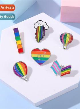 New rainbow jewelry creative carto hot air ballo flag baking