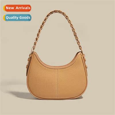 Genuine lear underarm bag female new niche high-grade textur