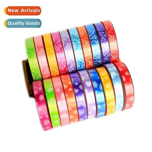 1.8cm wide printed ribb love heart rose pattern gift wrappin