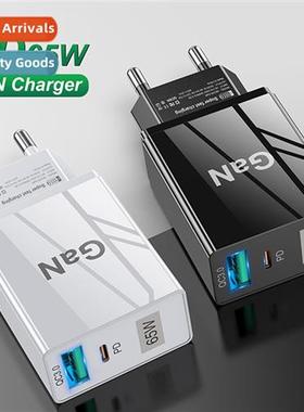GaN Charger 65W Gallium Nride PD Fast Charger Mobile Phe Cha