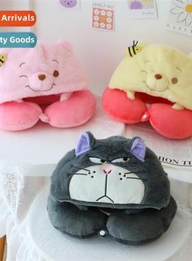 Carto Lucifer cat Lucifer cat hooded neck pillow plush perip