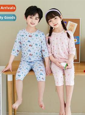 23 childrens summer thin secti seven-minute sleeve su boys a