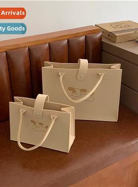 niche felt hbag ins wind puppy carto shopping bag large capa