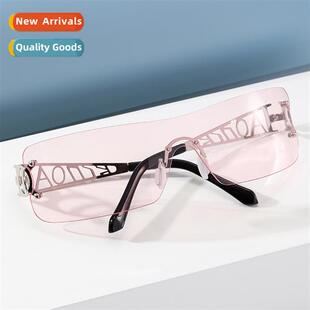 6007 rimless Y2K millennial techy e- sports windshield sungl