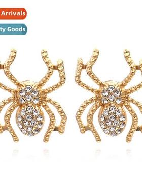 New innovative persaly small spider earrings alloy diamd ear