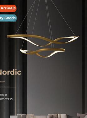 All copper minimalist light luxury living room chelier moder