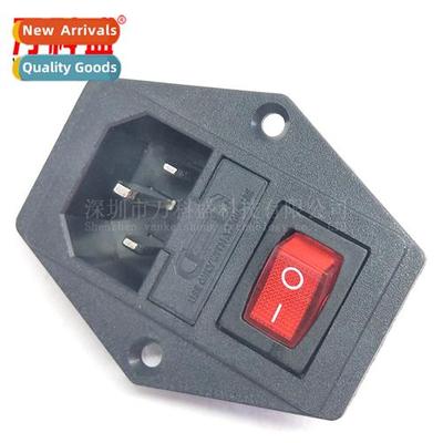 AC-01 AC Power Socket S w/Light w/Fuse Holder w/Lugs 15A/250