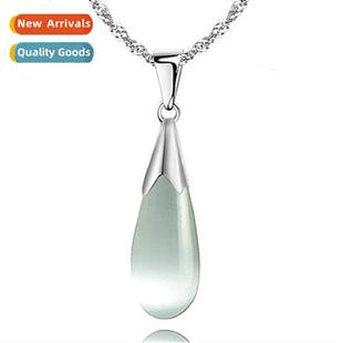 ste nat silver womens pendant teardrop eye cats plated 925