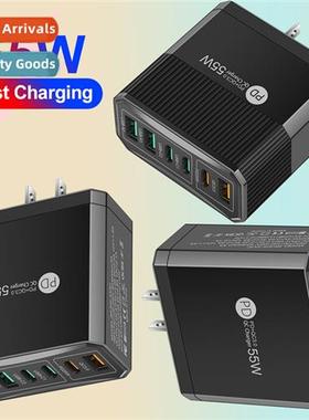 Six-port cell phe charger stard PD55WQC3.0 Multi-U port fast