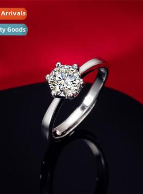 n new six claws set wh diamd zircia ring female loose ring s