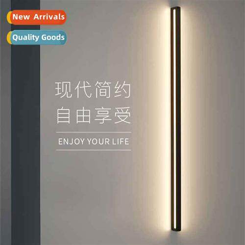 Simple line light wall lamp living room dining room backgrou