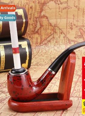 Dual Purpose Gumwood Resin Pipe Removable Filter Curved Mini