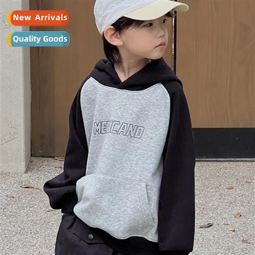 Boys e- fleece thickened hooded sweater fall  winter childre