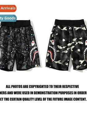 Tide Shark Head Glow-in--Dark Side Double Zipper Colorblocki