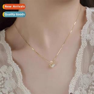 Necklace Women Design Diamd Niche Swan Luxury Flash Light