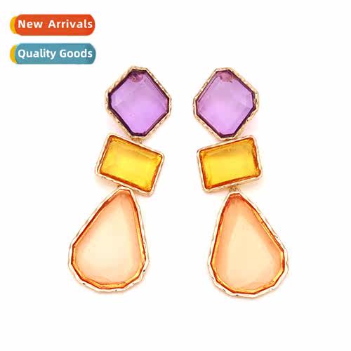 persaly temperament ins wind transparent retro earrings ZA f