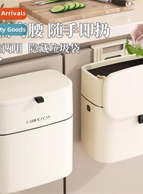 Kchen wall-mounted garbage can household sliding lid hanging