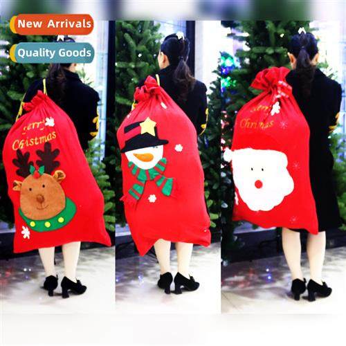 Extra Large Christmas Gift Bag  No Faux Cloth Santa Claus Sn